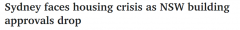 新房审批数量下降超18%，悉尼面临新一轮房市危机！空置率接近历史低点（照片）