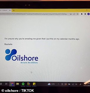 一封很好的被动攻击性电子邮件,比如罗谢尔的,不容忽视:'我不确定你为什么给我发电子邮件,因为我几个月前就把它放在我的日历上了'