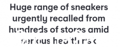 因存在致命风险，澳洲多款运动鞋紧急召回！看看你家有没有（合影）