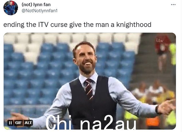 英格兰球迷为终于结束了“ITV 诅咒”而欢欣鼓舞h 自 1998 年以来,三狮军团在该频道的世界杯比赛中只赢了 13%