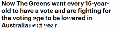 澳洲投票年龄降至16岁？绿党欲改选法“让年轻人发声”（图）