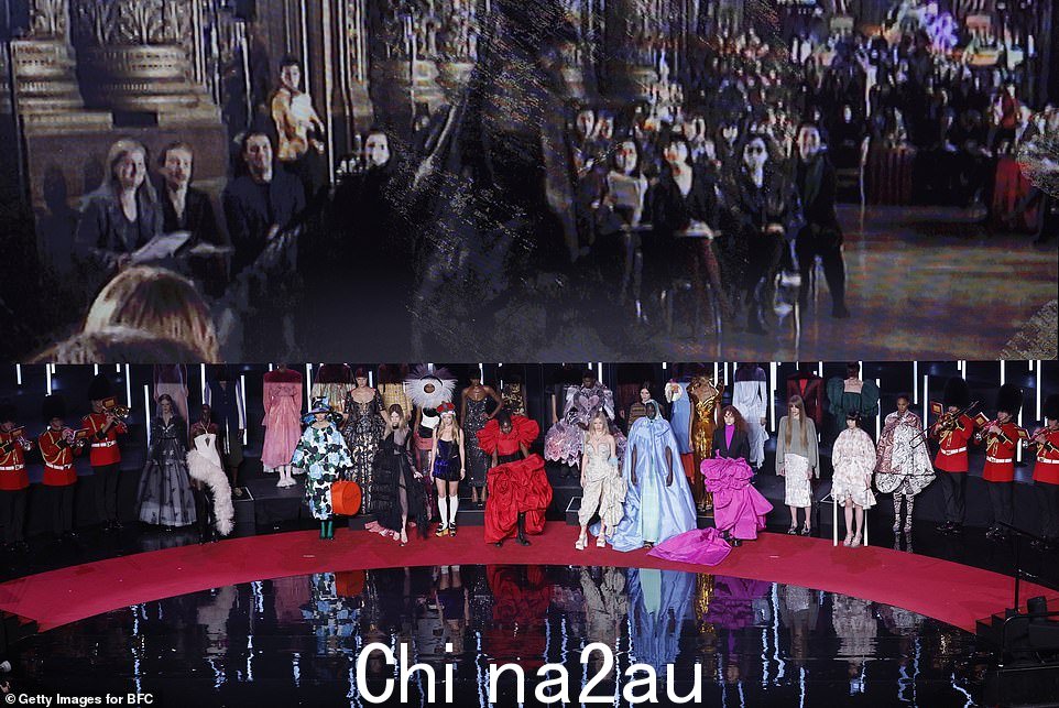 Honouring:在仪式上,英国时尚界向伊丽莎白女王致敬th II 通过时尚致敬秀,在秀场上占据中心舞台的是时尚界最著名的后代之一,Lila Moss