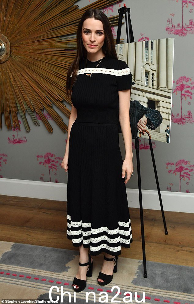 Monochrome madness: Bee Shaffer sported a black midi