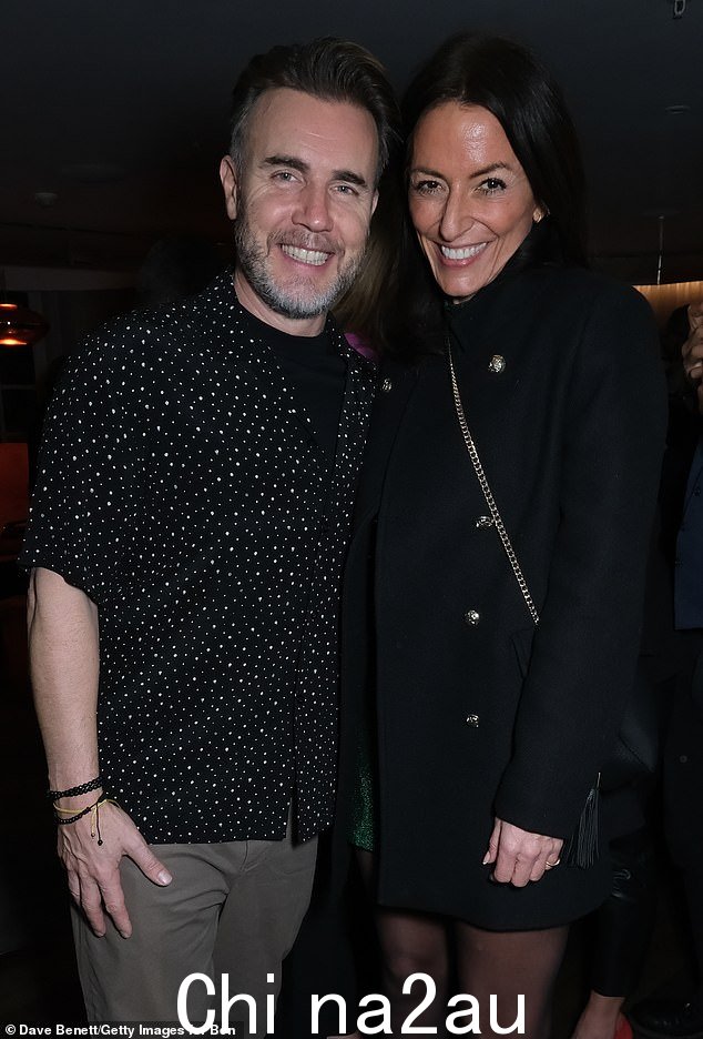 好朋友:Gary Barlow 和 Davina McCall 等人一起参加了星期三在骑士桥庆祝他的葡萄酒系列成立一周年