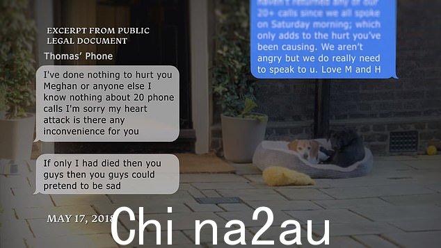 梅根说,在她与哈里王子结婚前两天,她父亲发给她的信息让她相信他的手机因为短信中使用的语言而‘被盗用了’