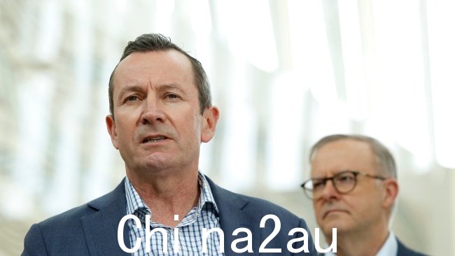 西澳大利亚州总理 Mark McGowan 瞄准了他的新南威尔士州同行，为他的政府贴上标签在对商品及服务税瓜分的持续争执中，“一个完整而彻底的篮子案例”。图片：NCA NewsWire /Philip Gostelow