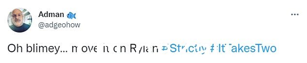 反应过度?排后r 情绪激动,Strictly 的粉丝们在 Twitter 上分享了他们对观看不舒服的看法,一些人惊呼:“没有人死亡”