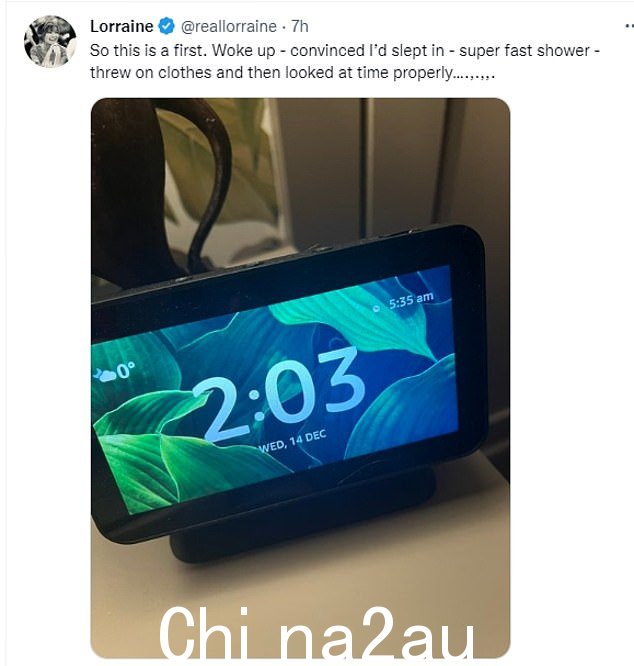 发生了什么事?她写道她在凌晨 2 点醒来,但点头后又睡着了,但她的闹钟并没有在通常的凌晨 5.35 响起