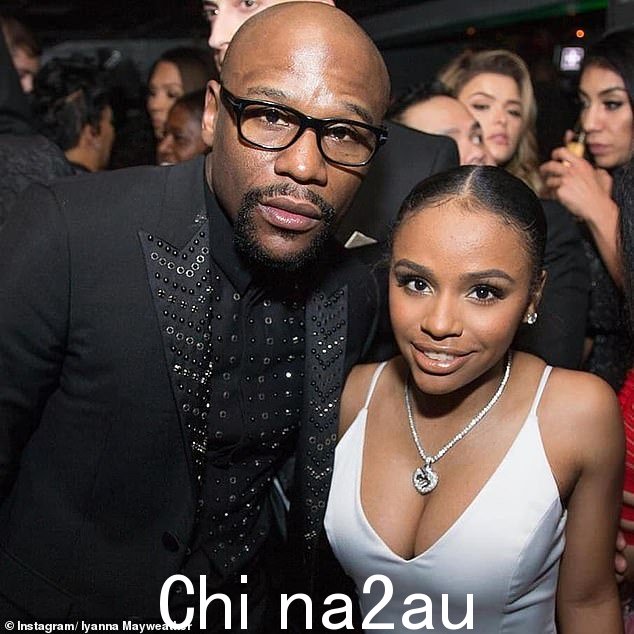 Floyd Mayweather Jr. 和女儿 Iyanna 合照