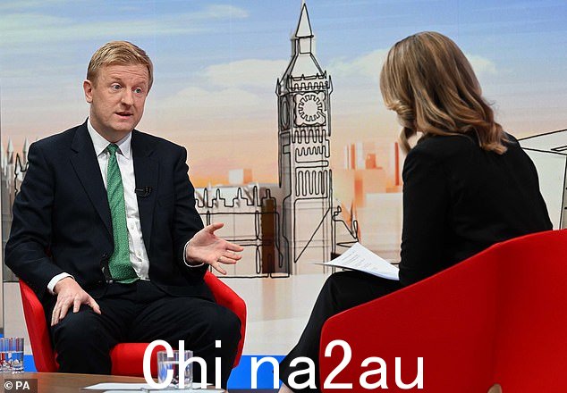 内阁办公厅部长奥利弗·道登(今天在英国广播公司拍摄)说只有“非常、非常极端、不可预见的情况”才会导致网络崩溃