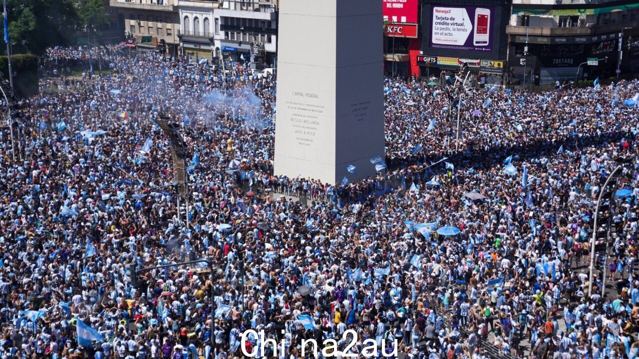 阿根廷庆祝 FIFA 世界杯胜利