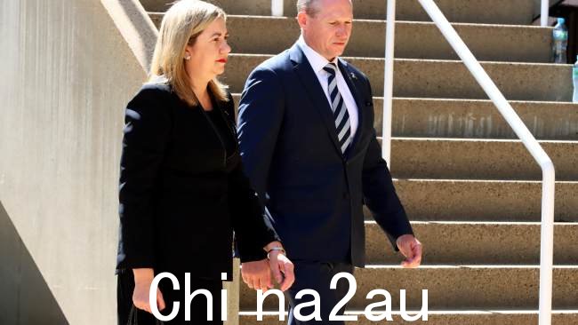 昆士兰州州长 Annastacia Palaszczuk 周三抵达追悼会。图片:David Clark
