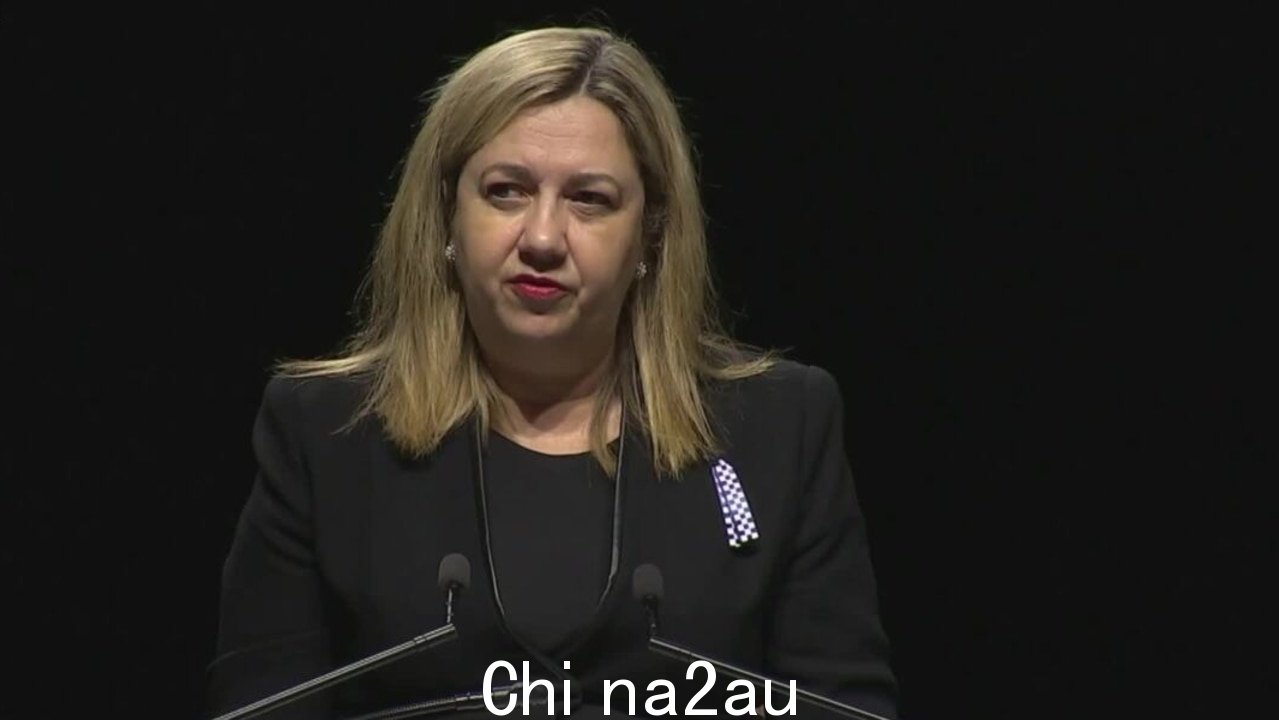 '无字可以治愈这种可怕的悲伤':Qld Premier 在警察追悼会上发表讲话
