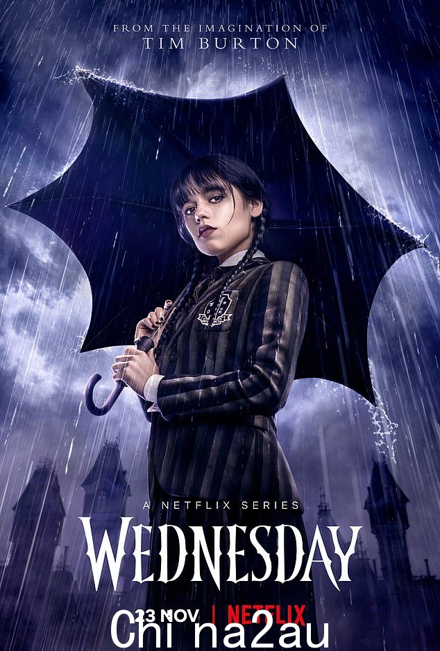 破纪录者:根据 Top 10 图表,Netflix 的《星期三》打破了尼尔森的记录,成为有史以来第二大流媒体播放周的系列;Jenna Ortega 被描绘成 Wednesday Addams