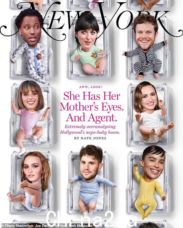 '她有她母亲的眼睛。和经纪人':这是在她 33 岁的女儿 Dakota Johnson 与 Maya Hawke、Zoë 一起登上纽约杂志的 The Year of the Nepo Baby 封面后被嘲笑的Kravitz 和其他父母出名的明星