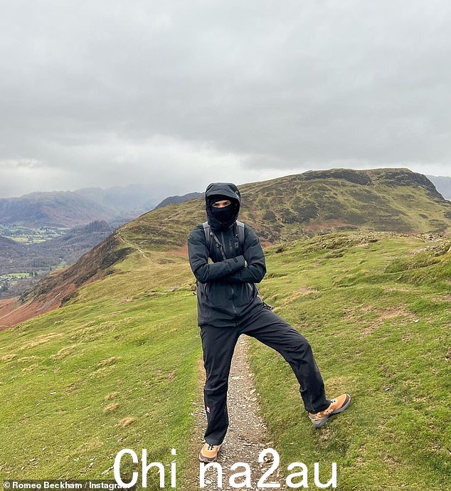 Seeing the sights: 似乎是在湖区的 Catbells fall,这对夫妇在几个点停下来合影留念