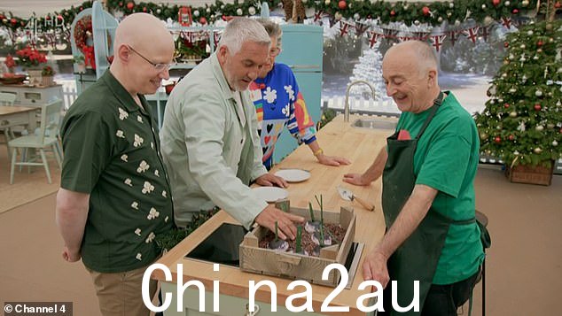 太棒了:Tony 用他做的蛋糕让评委们惊叹不已,他做的蛋糕看起来像菜地里的萝卜