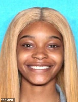 Dyamonique Smith 在杀害警察局星期六说,新奥尔良中央商务区 Rouses 杂货店外的 Brandon 'Boogie B' Montrell