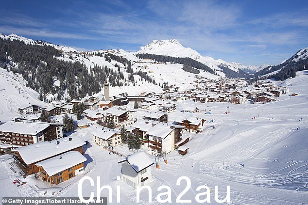 Lech/Zuers,在奥地利西部,市场本身就是“世界上最好的滑雪区之一”,也是高山滑雪运动摇篮的一部分。图为:Lech 视图(库存图片)