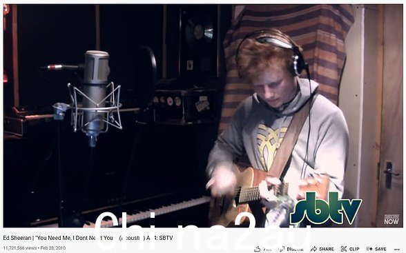 2010 年,年轻的 Ed Sheeran 出现在 SBTV 的一个剪辑中,现在仅在 YouTube 上就有 1100 万次观看