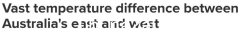 新南威尔士州和维多利亚州今日气温大幅下降，西澳等地依旧炎热！首都温差高达15度（图）