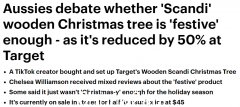 只需 45 美元！ Target木制圣诞树走红网络，网友极​​力推荐，多家门店售罄（图）