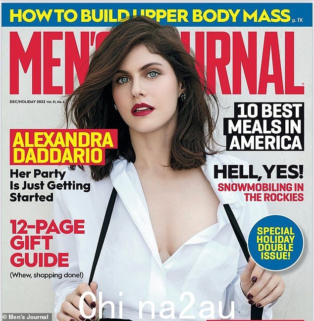 封面女郎:Alexandra 是 Men's Journal 十二月/假日期的封面明星