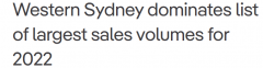 西悉尼房产销量创年内新高！多地售出400多套，Parramatta夺冠（组图）