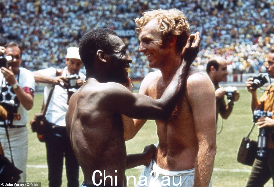 Pele 和 Bobby Moore 之间相互钦佩 - 图为 1970 年巴西 1-0 战胜英格兰后