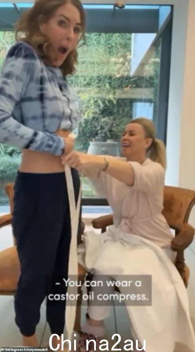 Gasp:Trinny Woodall 周四在 Instagram 上与中医凯蒂·布林德尔 (Katie Brindle) 一起在 Instagram 上分享了她古怪的睡眠秘诀