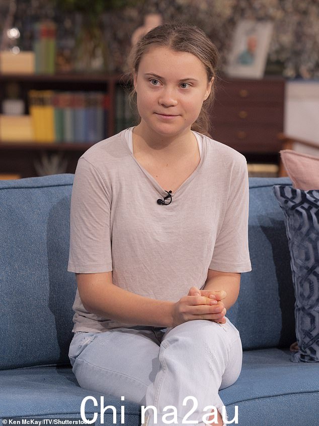 Tate 在与生态活动家 Greta Thunberg(如图)在推特上发生争执后发现自己陷入了困境