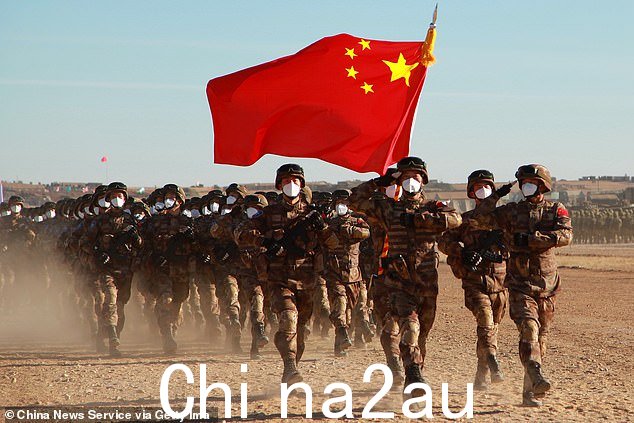 中国军队参加2021年9月在俄罗斯奥伦堡举行的“和平使命2021”联合反恐军事演习开幕式