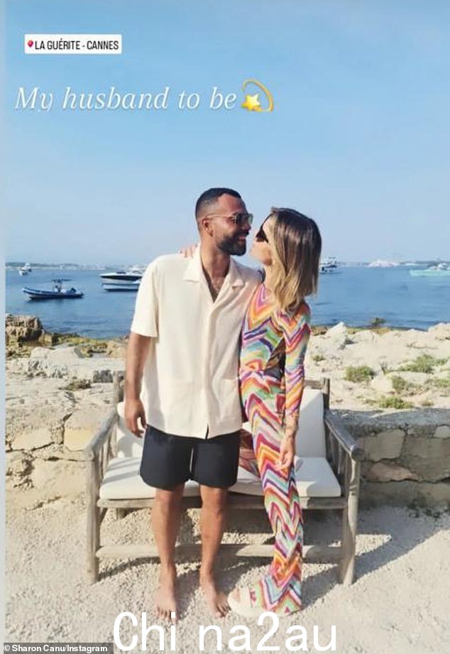 Sun-kissed: 他们今年夏天去法国度过了一个阳光明媚的假期, Sharon 对她的丈夫滔滔不绝地说