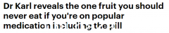 澳洲专家警告：吃药时，尽量不要吃这种有益健康的水果！会有“负面影响”（视频/照片）