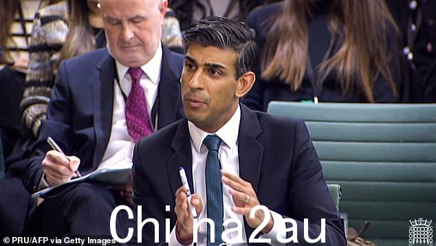 图:2022 年 12 月 20 日在伦敦,首相 Rishi Sunak 出席议会联络委员会成员的提问