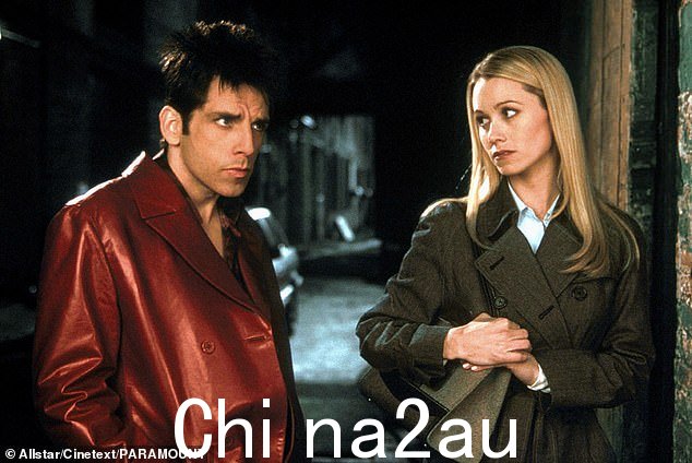 2000 年,他们在热门电影 Zoolander 中扮演爱情角色(合照)