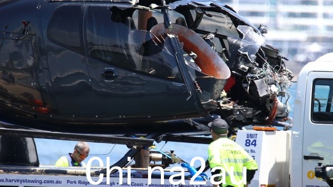 一位领先的航空专家不相信直升机飞行员的理论' 在与黄金海岸的另一架直升机相撞之前,视线受阻。图片新闻专线/David Clark