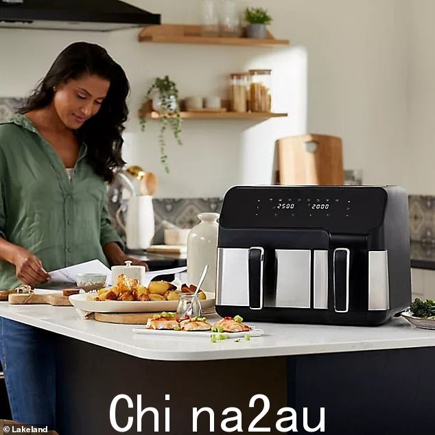 Lakeland Dual Basket Air Fryer 具有 9 升容量,非常适合所有家庭烹饪,因为双抽屉设计让您可以同时烹饪两种不同的食物