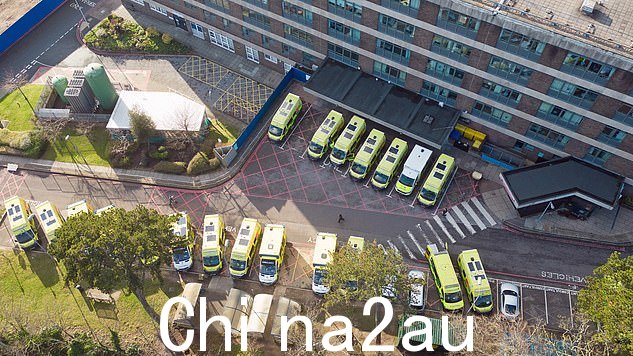 1 月 3 日,救护车在朴茨茅斯医院外等候,因为患者在车内等待数小时,房间短缺
