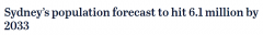 海外移民回归，NSW人口增长复苏！ 2033年悉尼人口将达610万（图）
