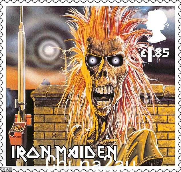 皇家邮政已经制作了 12 枚邮票来庆祝e Iron Maiden,诸如“Aces High”和“The Number of the Beast”等曲目背后的重金属偶像