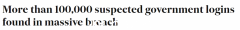 又一次数据泄露？暗网公布超过10万条疑似澳洲政府网站登录信息！ （合影）