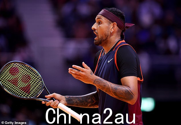 Kyrgios 上个月最后一次在迪拜打球(如图),之前脚踝受伤使他无法参加澳大利亚网球公开赛的热身赛