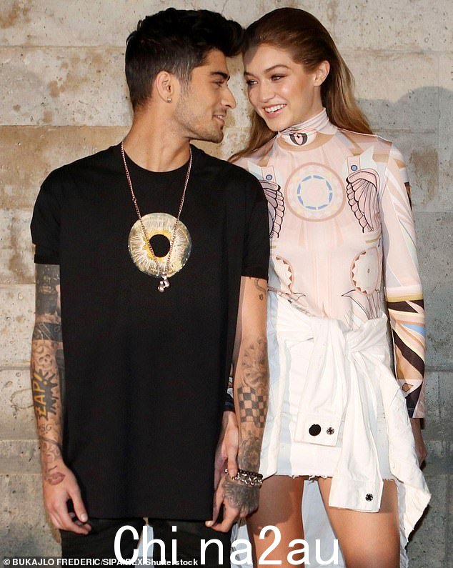 失恋:Gigi Hadid 于 2015 年开始与前 One Direction 成员 Zayn Malik 约会,但这对情侣在在一起将近六年后宣布分手;在 Givenchy 春夏秀上看到2017