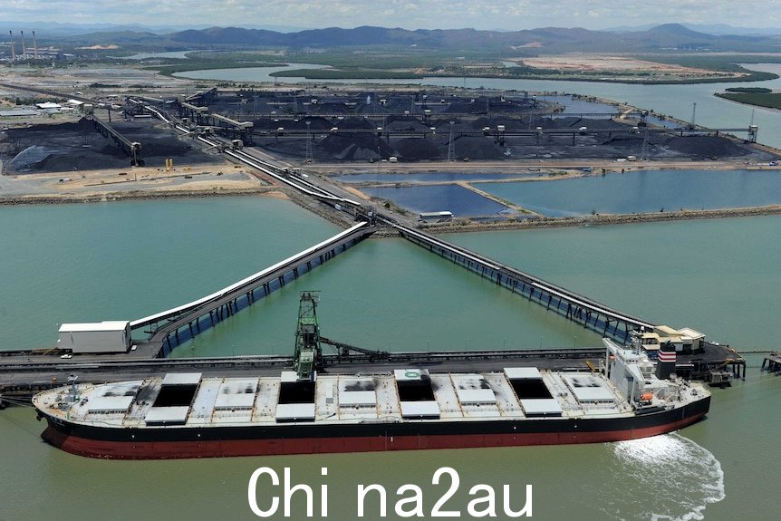  2012 年 1 月，在昆士兰州中部格拉德斯通的 RG Tanner 煤炭码头，一艘正在装载煤炭的船