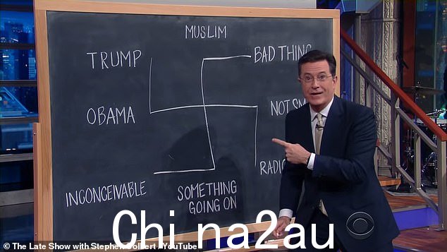 在对前总统的另一篇尖刻评论中,科尔伯特将当时的共和党总统候选人与 2016 年的纳粹分子进行了比较