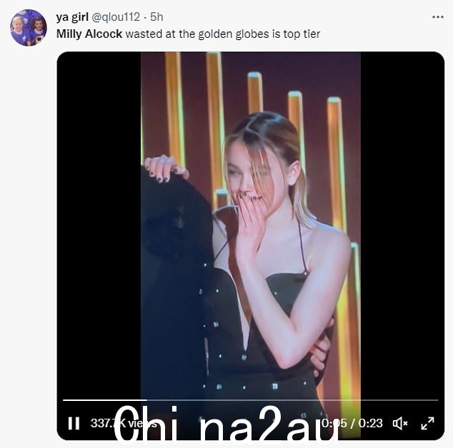 对她有好处!观众纷纷在 Twitter 上评论 Milly 醉酒的样子