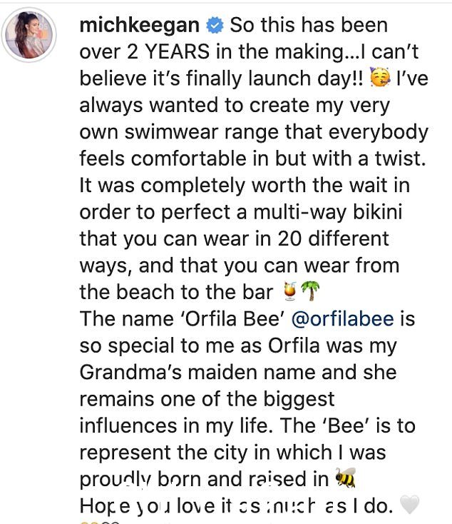 公告：分享选择名字背后的原因，米歇尔透露 Orfila 是她祖母的婚前姓氏 - 形容这个家庭成员对她的生活有“重大影响”