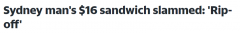 一个三明治16澳元，澳洲男人买的“天价”三明治引发热议！网友：连垃圾鸟都看不起（大合照）