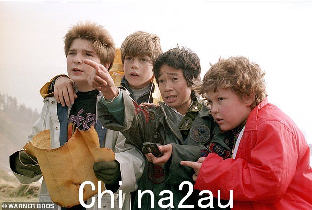The Goonies: Mouth, Mikey, Data, and Chunk
